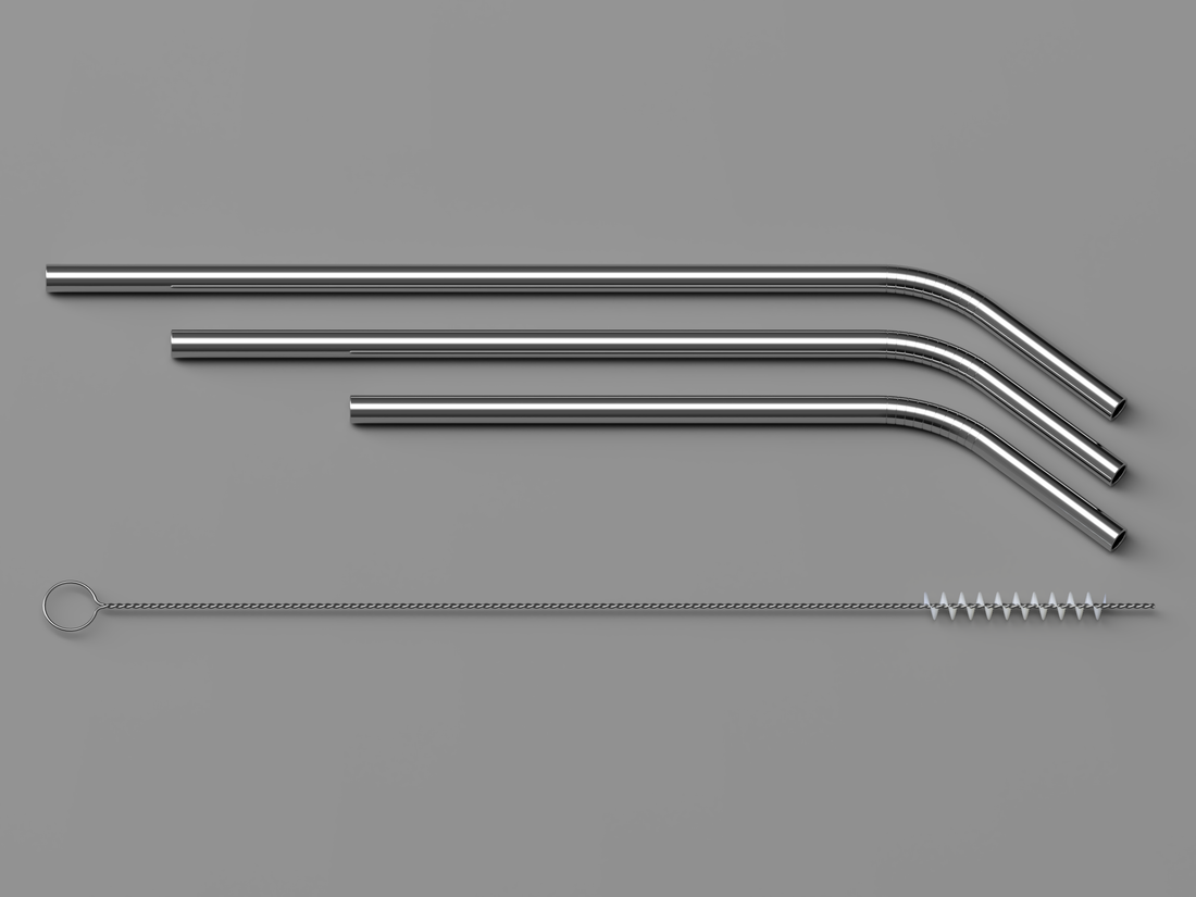 Silver Straws - 3 Pack